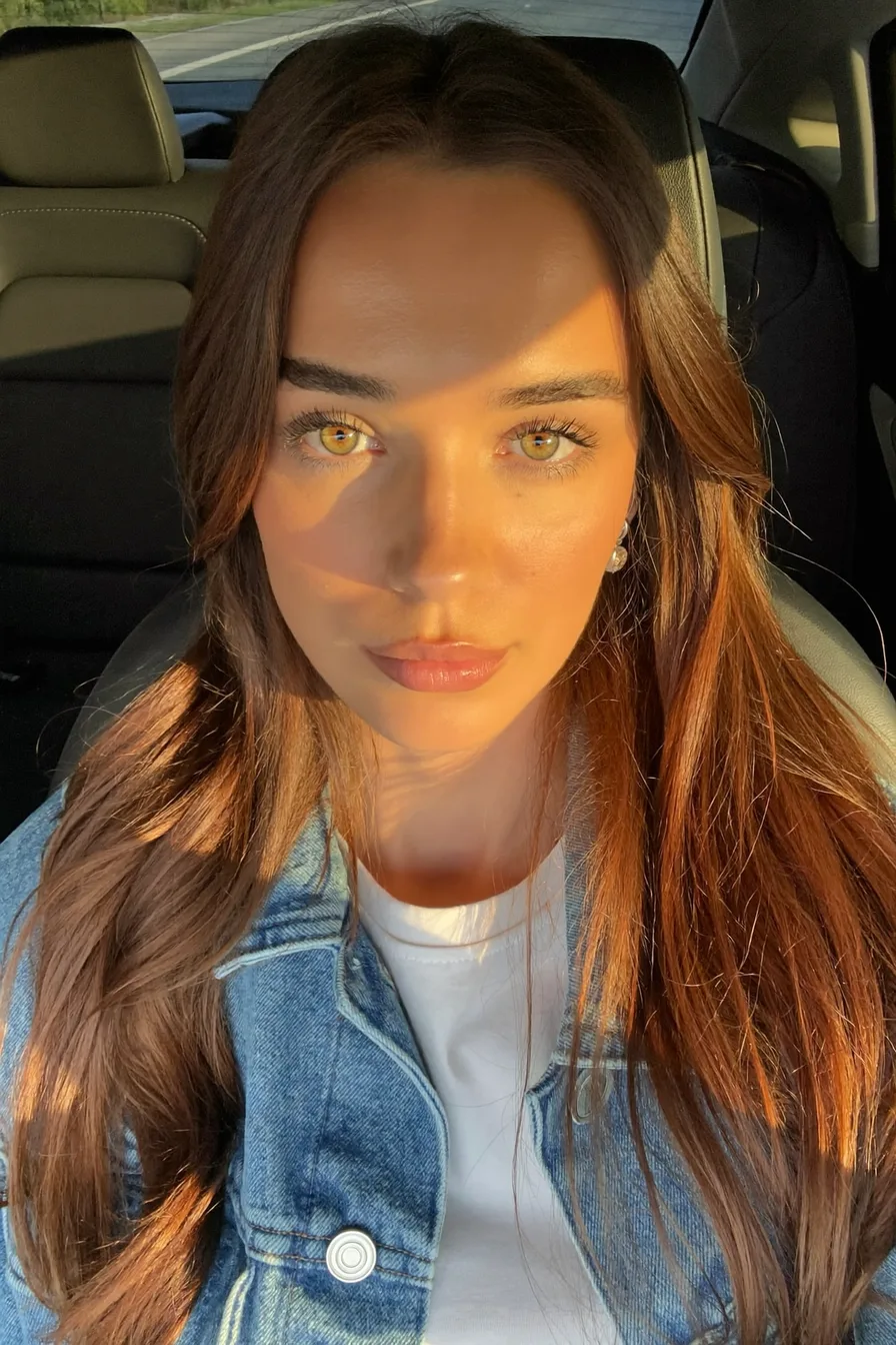 Sunlit Chestnut Brown Long Layered Hair With Natural Volume