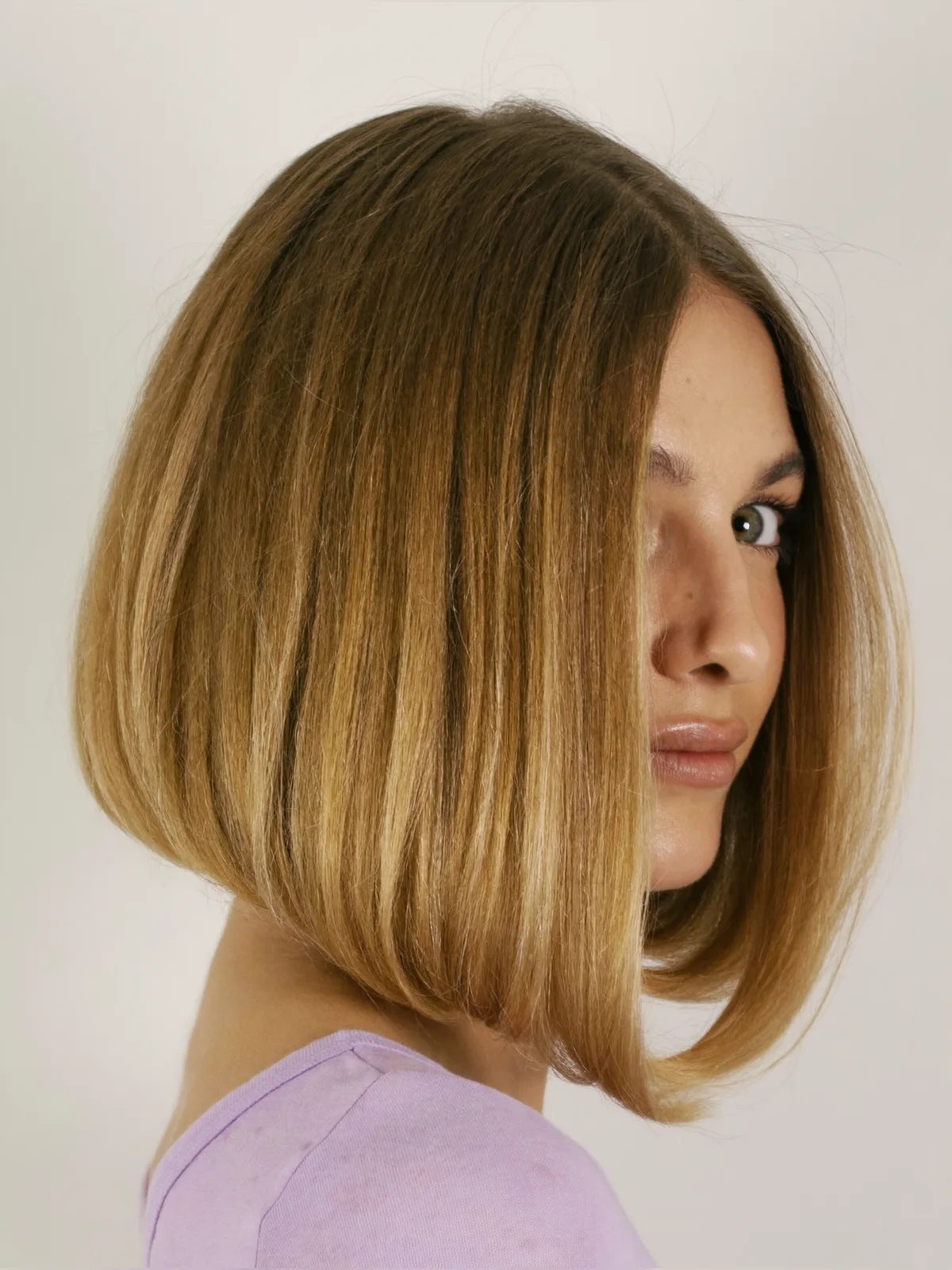 Sleek Inverted Bob with Precision Angled Ends for Smooth Finish