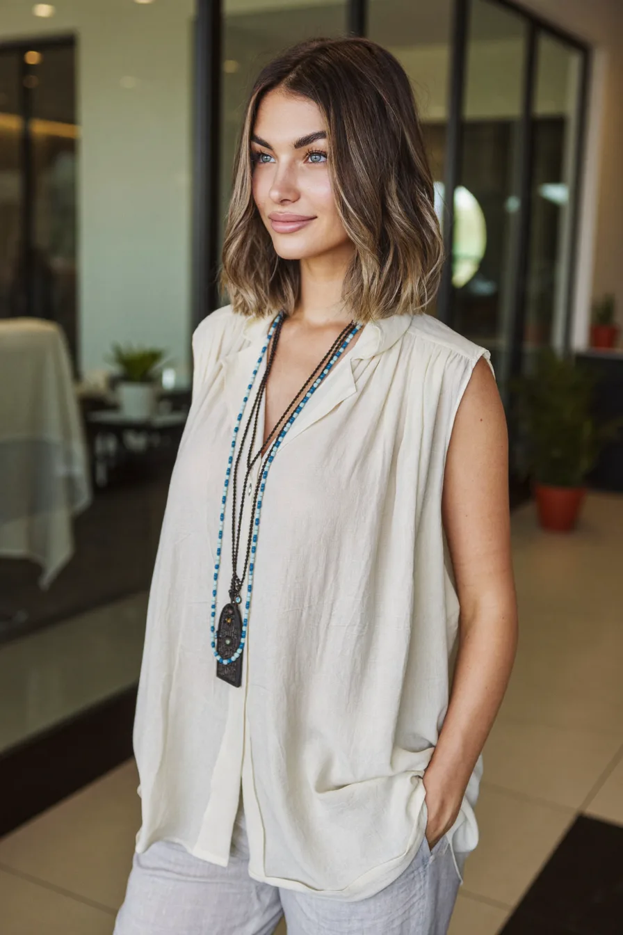Soft Textured Layered Bob for Effortless Movement and Volume