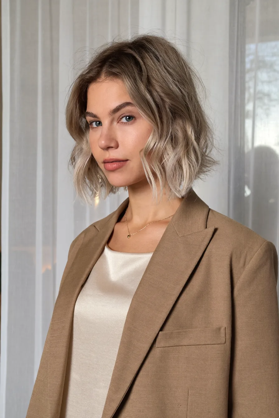 Textured Layered Bob for Soft, Effortless Everyday Volume