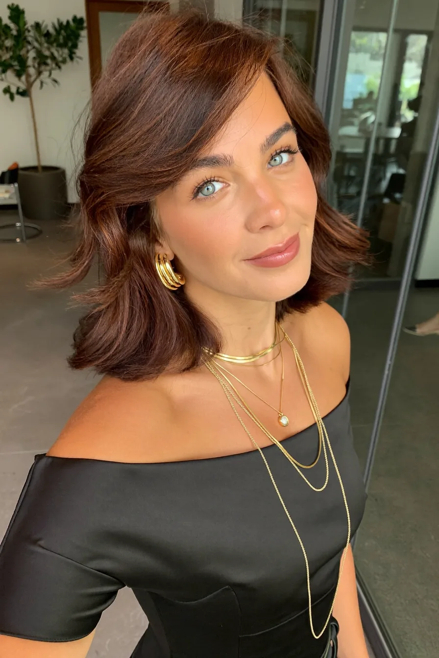Softly Tousled Layered Bob for Effortless Volume and Movement