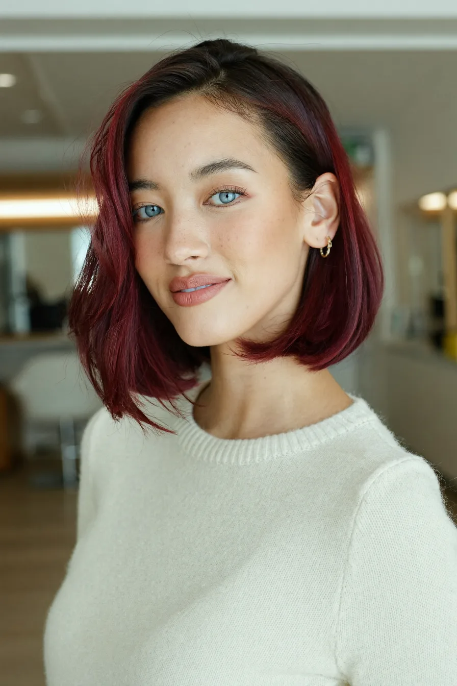 Chic Layered Bob Haircut With No Bangs for Effortless Elegance