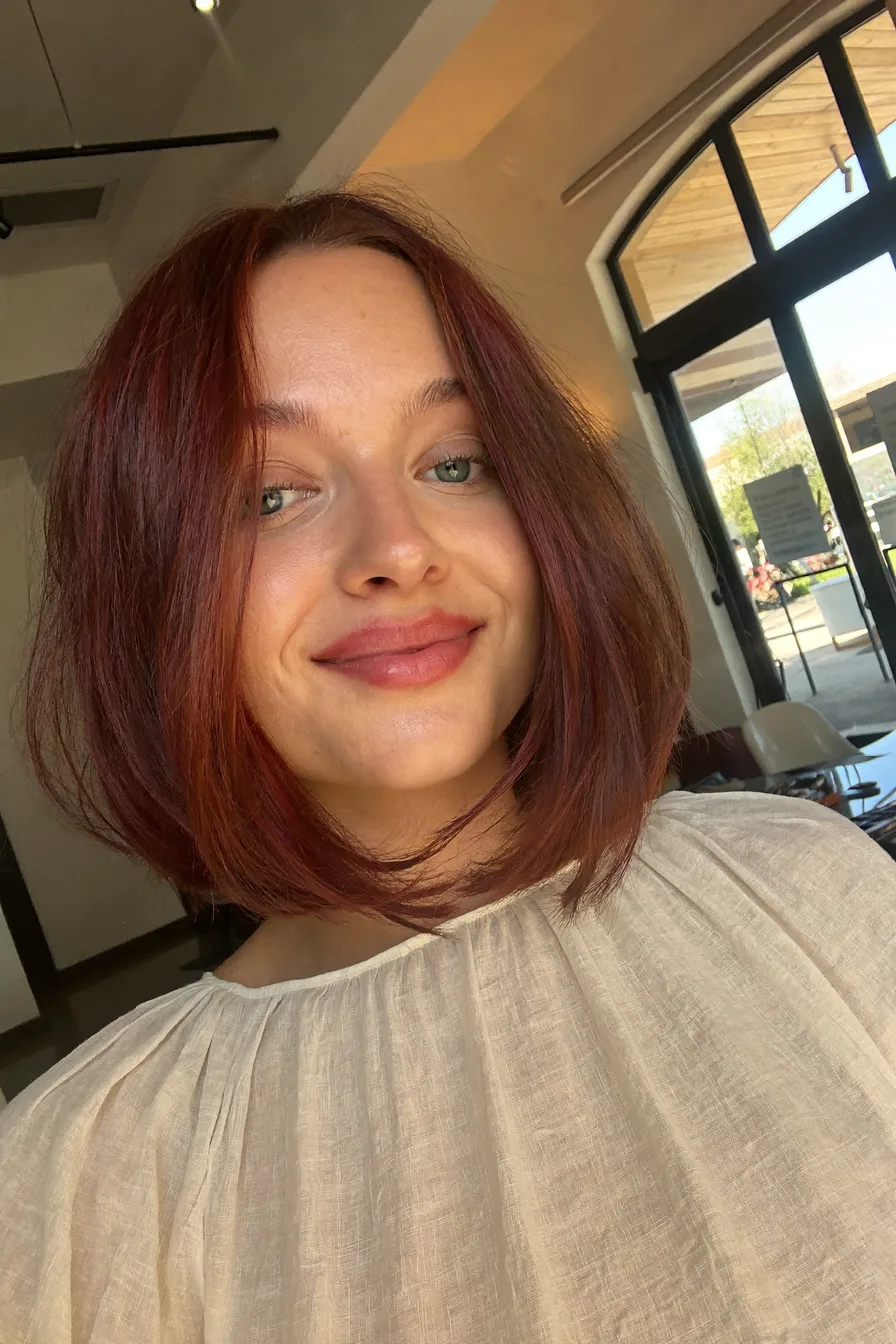 Chic Layered Bob With No Bangs for Effortless Everyday Polish
