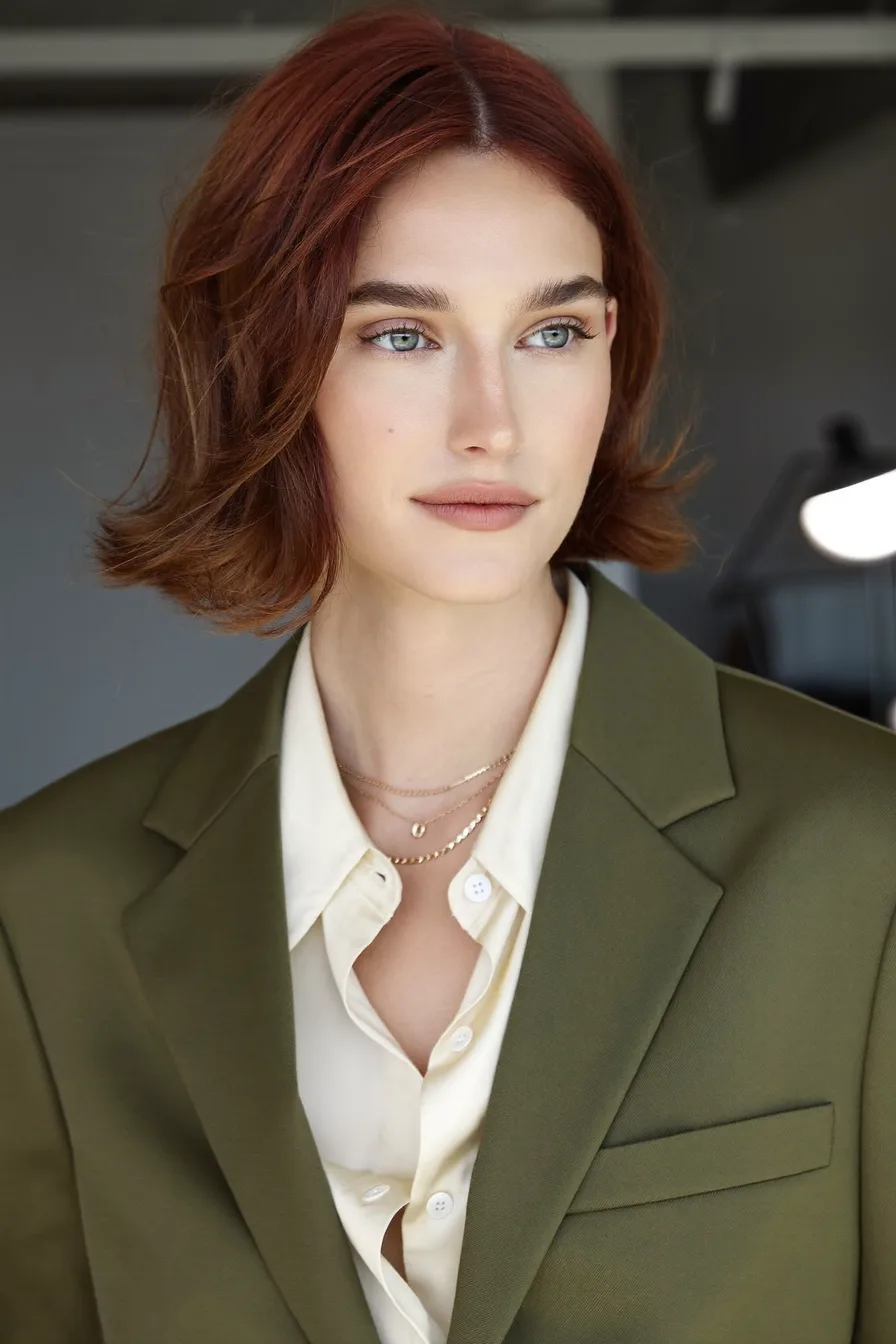Chic Layered Bob Without Bangs for Effortless Elegance