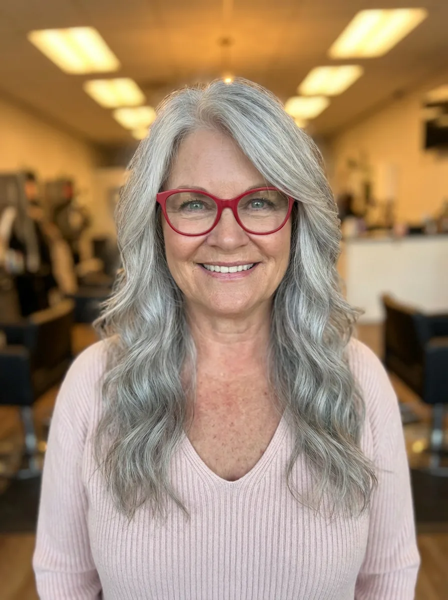 Wavy Silver Frost Layers with Medium Volume