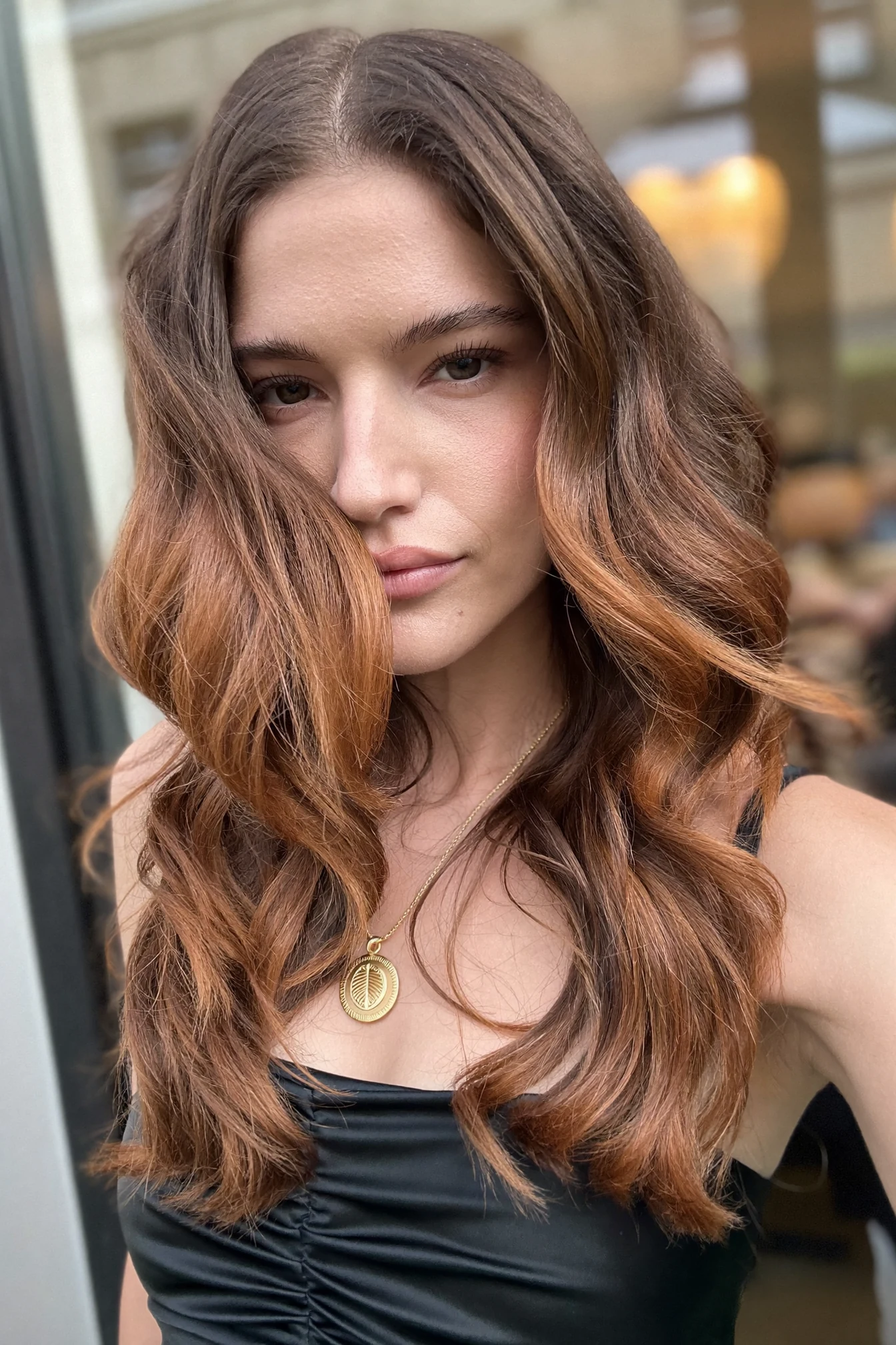 Longer Lob with Balayage Highlights