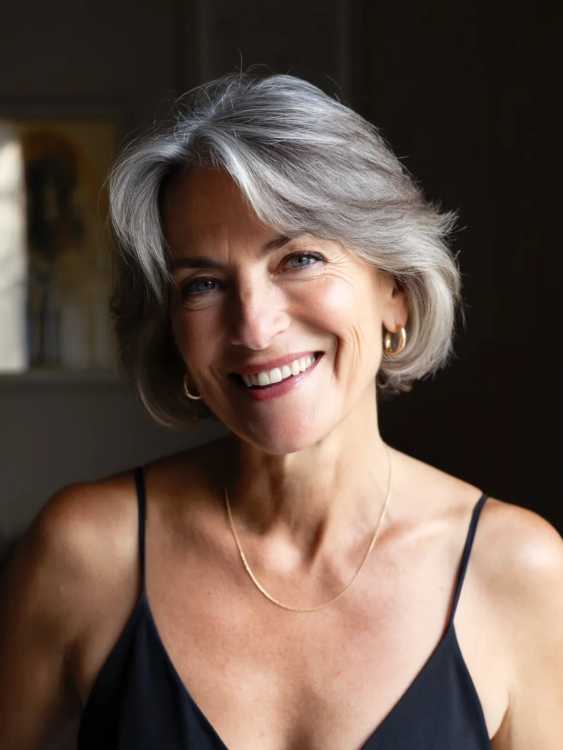 Wavy Silver Frost Textured Bob