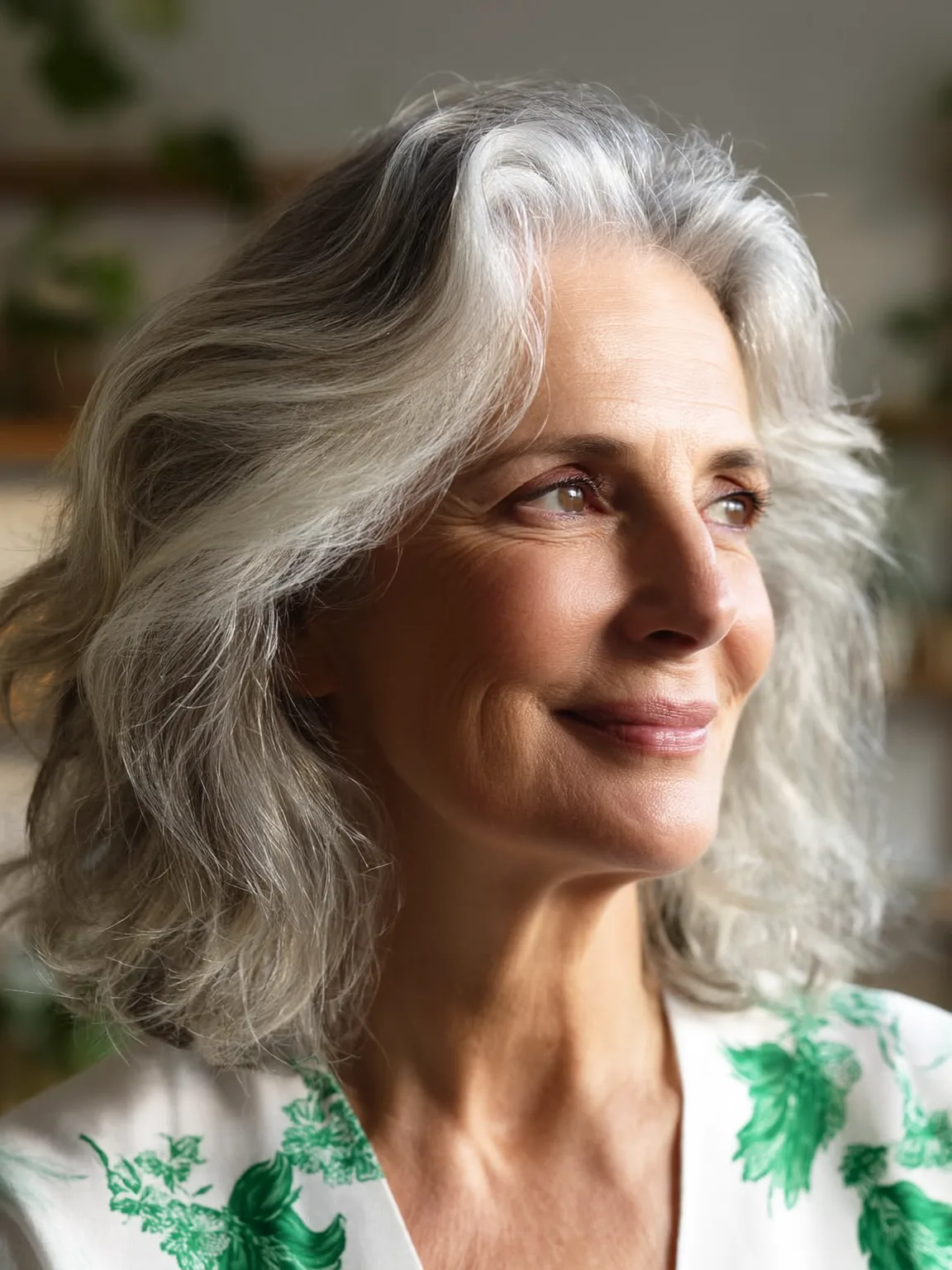 Versatile Voluminous Silver Frost Layered Waves