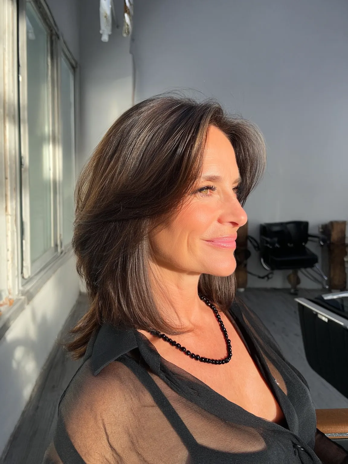 Rich Chocolate Brown Layers for Oval Faces