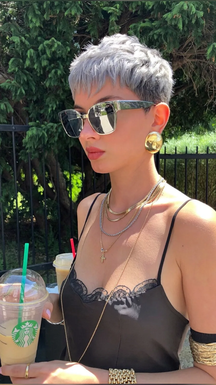 Icy Silver Textured Pixie with Micro-Choppy Bangs