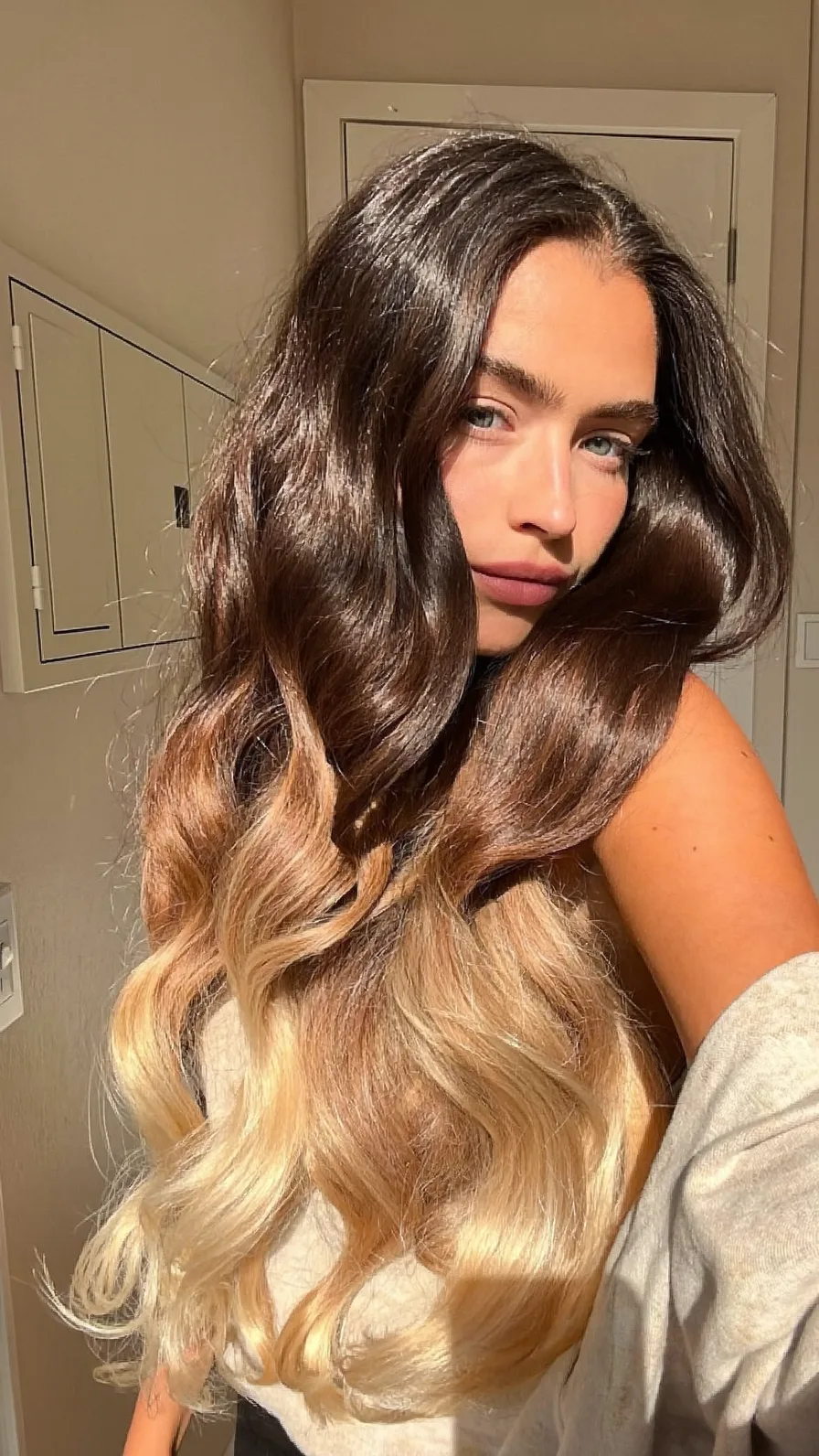 Modern Long Ombre Waves with Soft Layered Finish