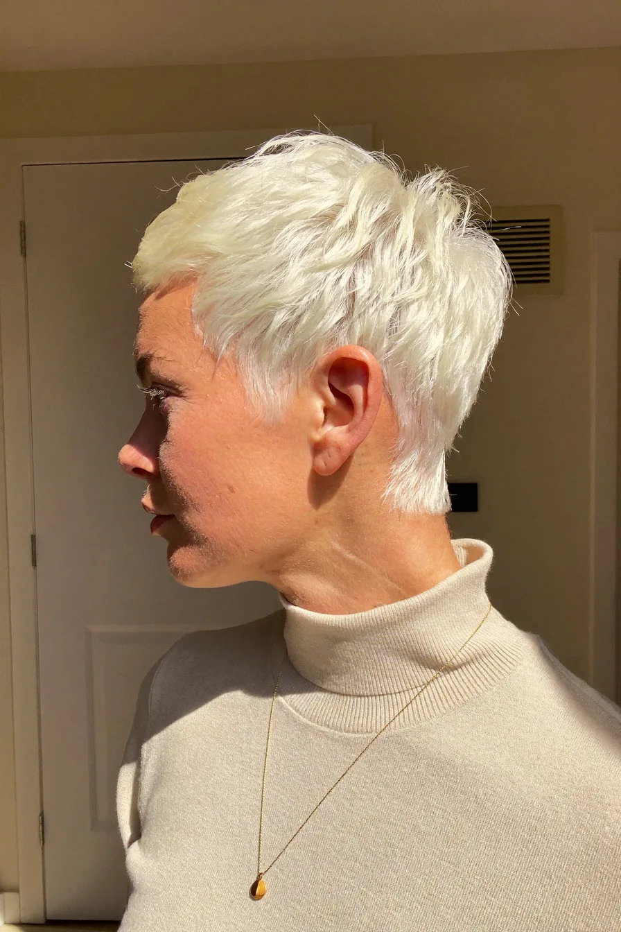 Textured Icy Platinum Pixie-Bob for Modern Elegance