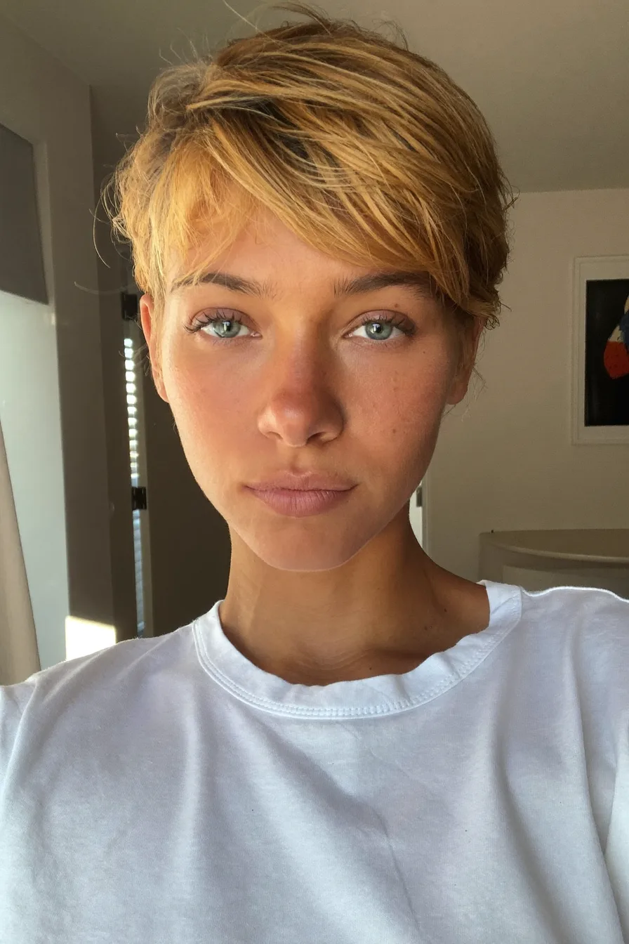 Textured Honey-Blonde Pixie-Bob for Effortless Everyday Style
