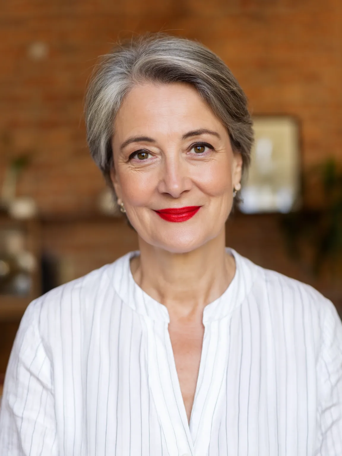 Classic Medium Volume Silver Frost Pixie with Side Bangs