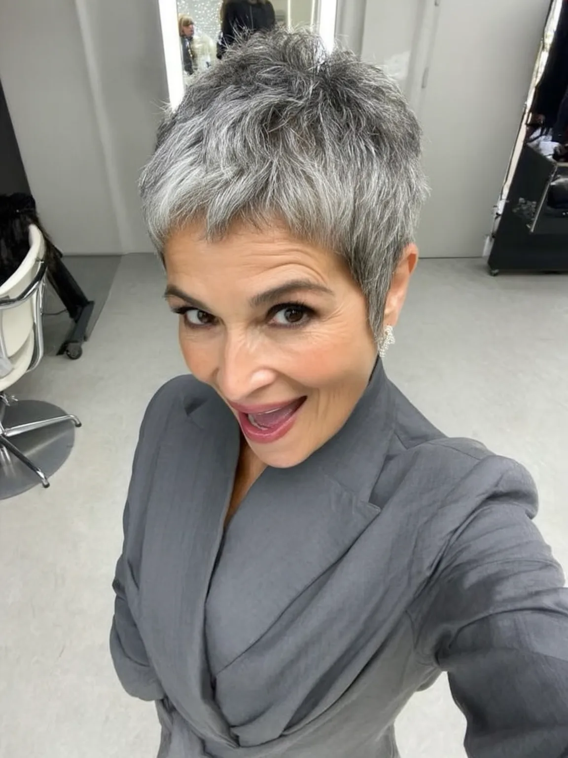 Choppy Textured Pixie in Silver Frost Finish