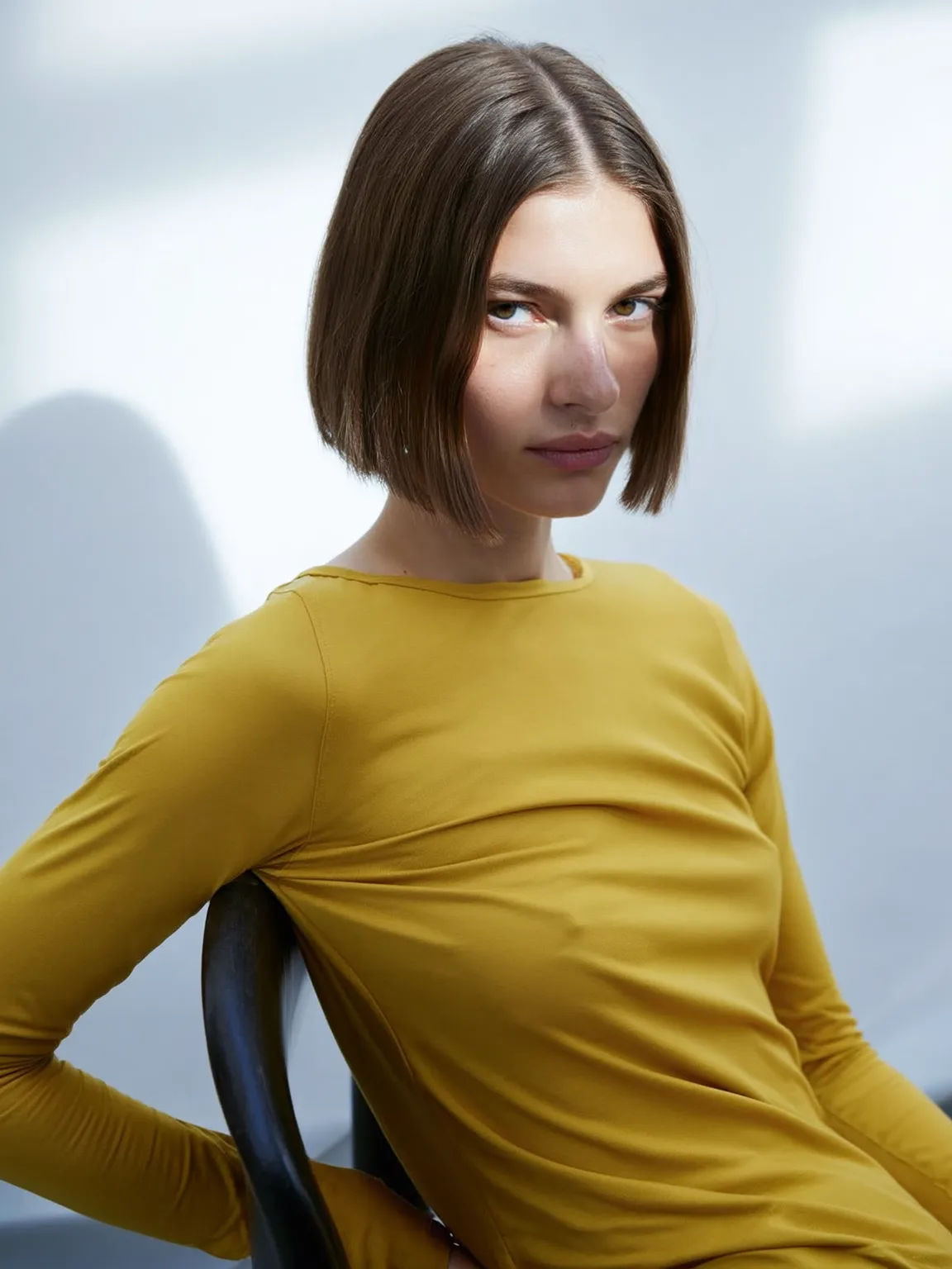 Rich Chestnut Brown Bob for Oblong Faces