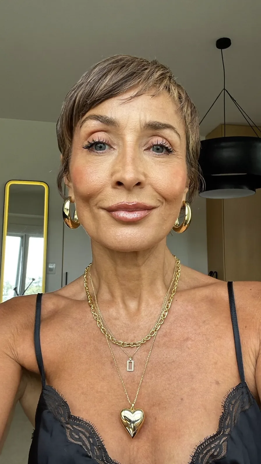 Chic Textured Ash Brown Pixie with Subtle Side-Swept Bangs