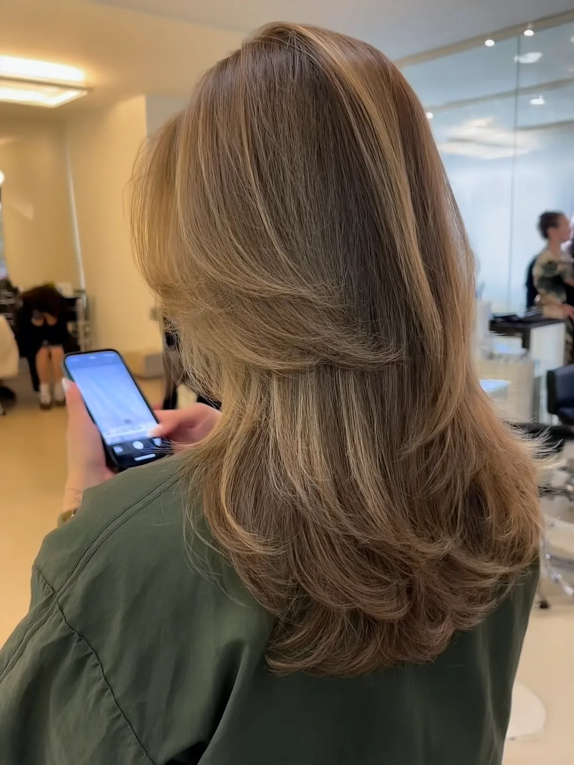 Long Flowing Layers with Sandy Blonde Balayage