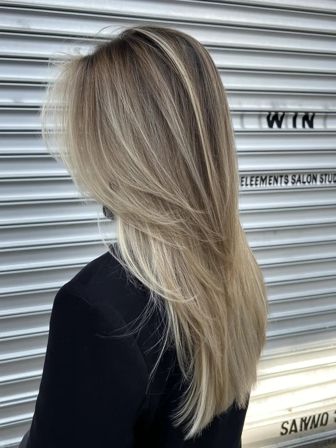 Long Flowing Layers with Sandy Blonde Balayage
