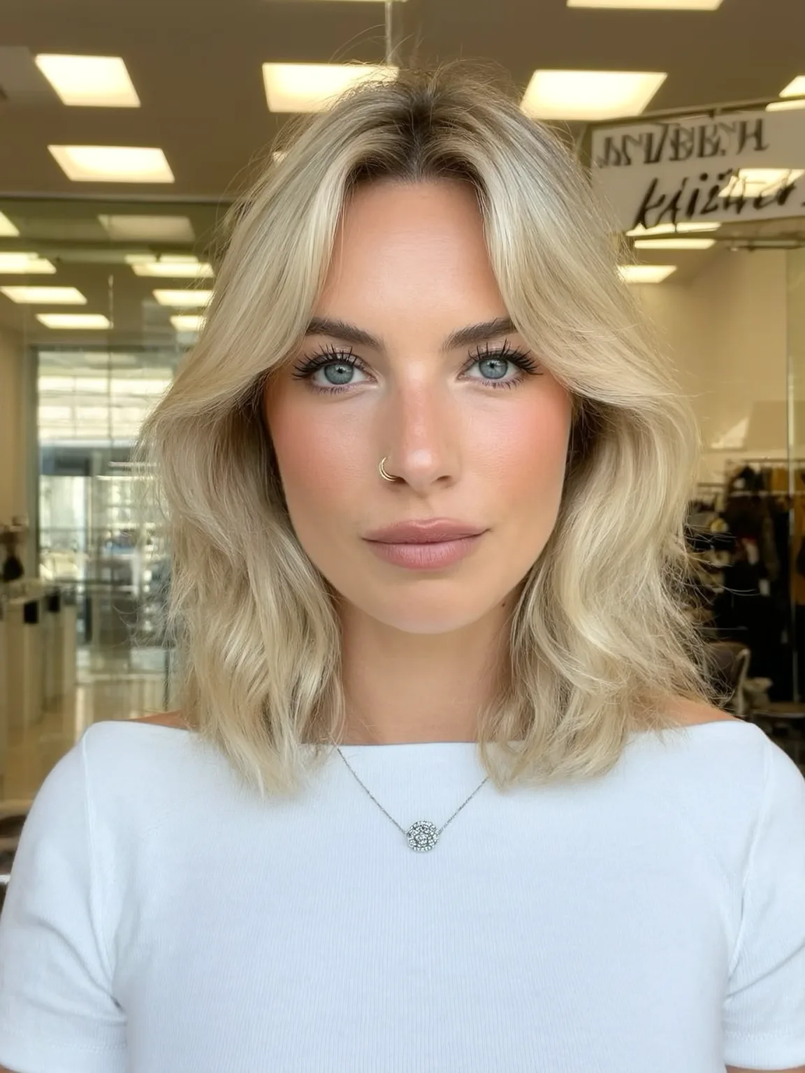 sandy blonde lob