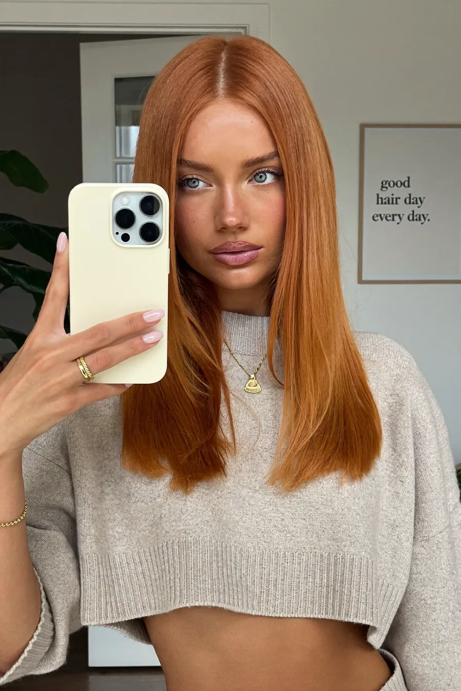 Mid-Length Sleek Shag Without Bangs for Effortless Elegance
