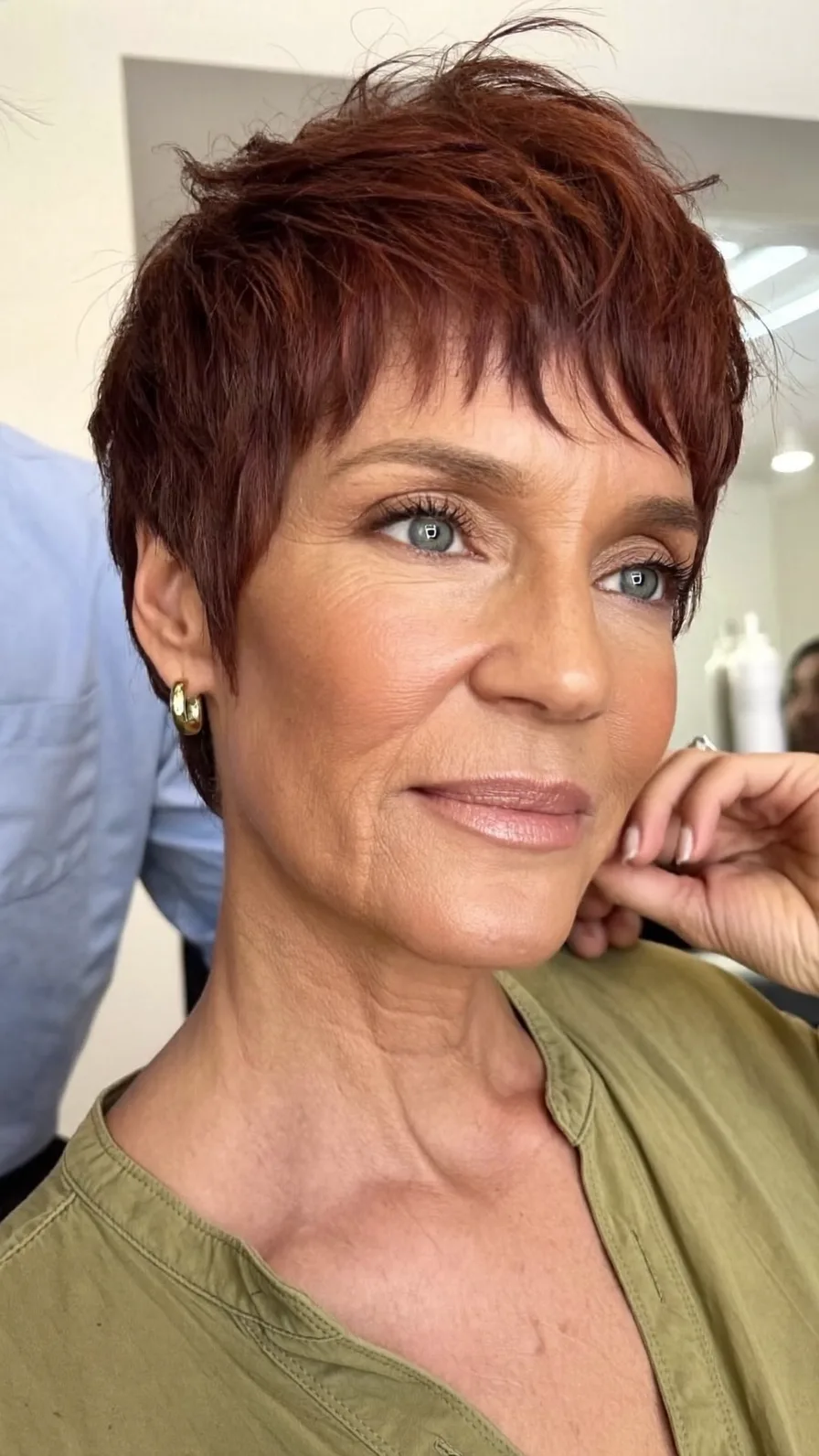 Choppy Textured Pixie with Wispy Side-Swept Bangs