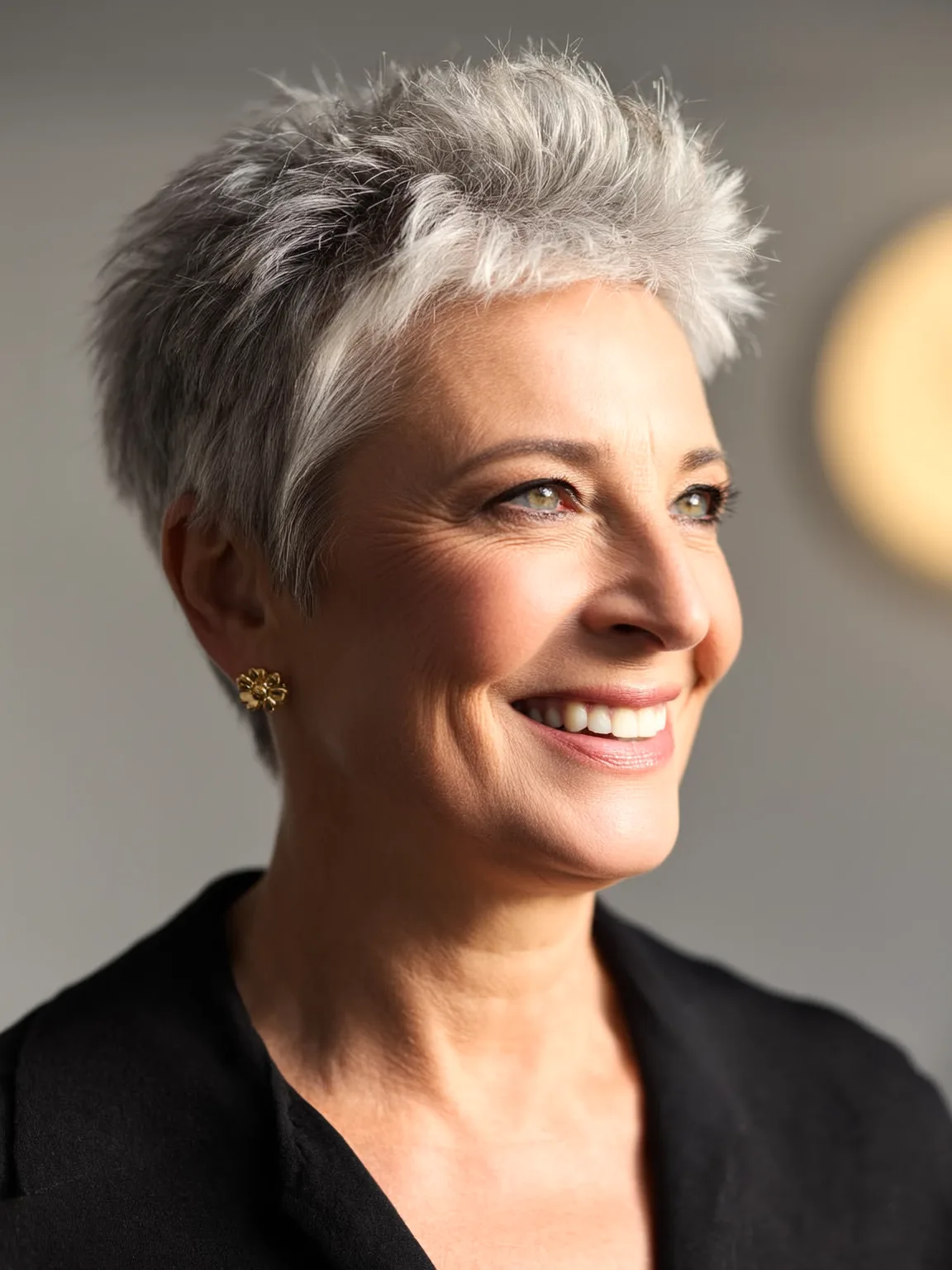 Voluminous Straight Silver Frost Pixie
