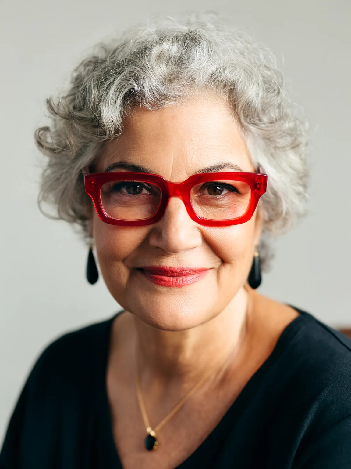Curly Silver Frost Pixie with Voluminous Bounce