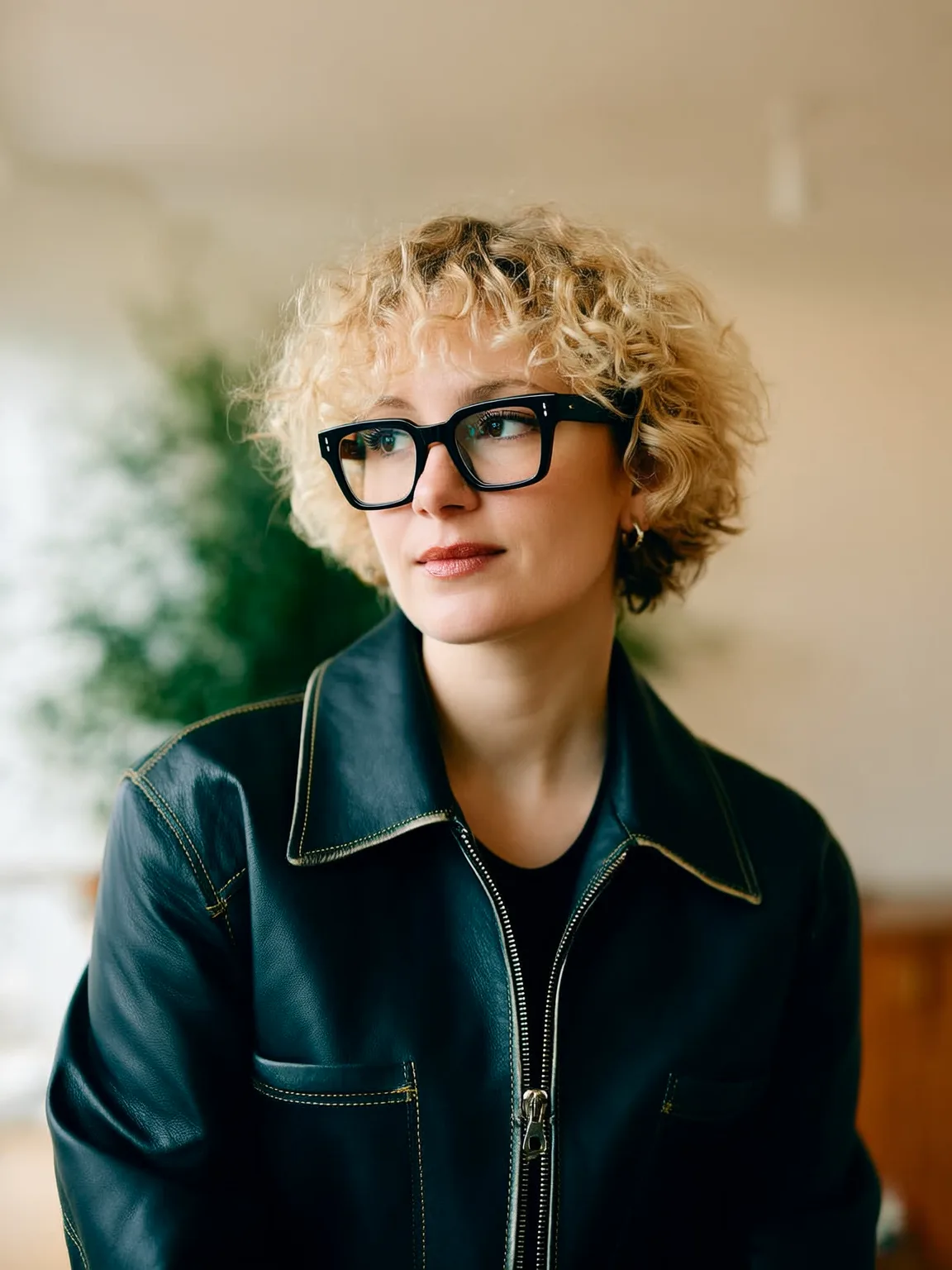 High-Volume Wavy Pixie in Soft Golden Blonde with Wispy Bangs