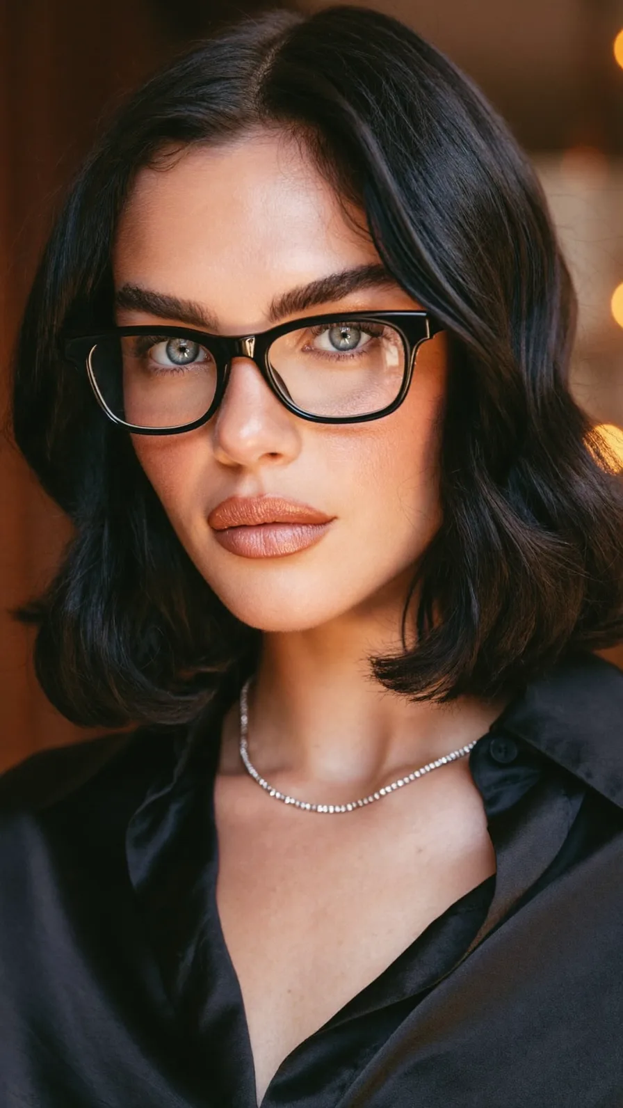 Elegant Shoulder-Length Soft Wavy Bob with Rounded Ends