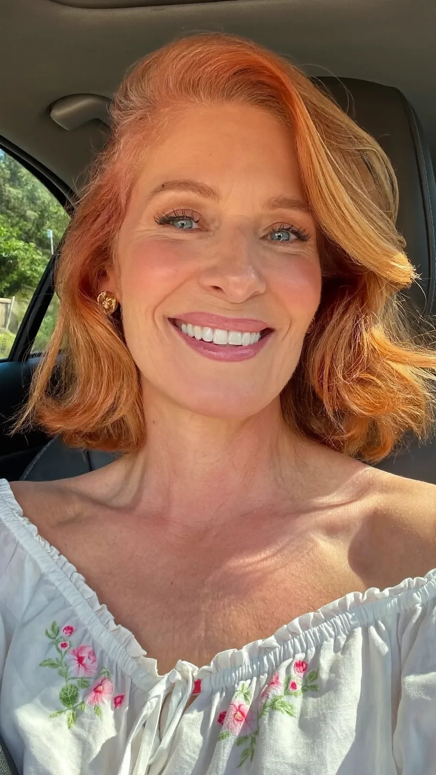 Soft Layered Copper Bob with Side-Swept Volume