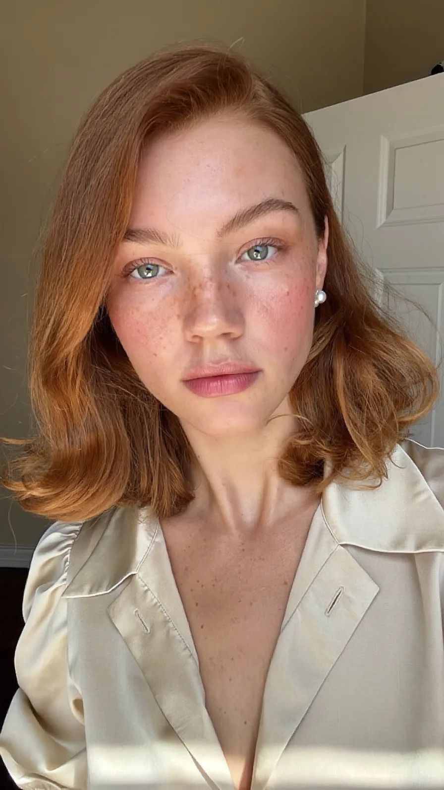 Elegant Shoulder-Length Lob with Side-Swept Styling