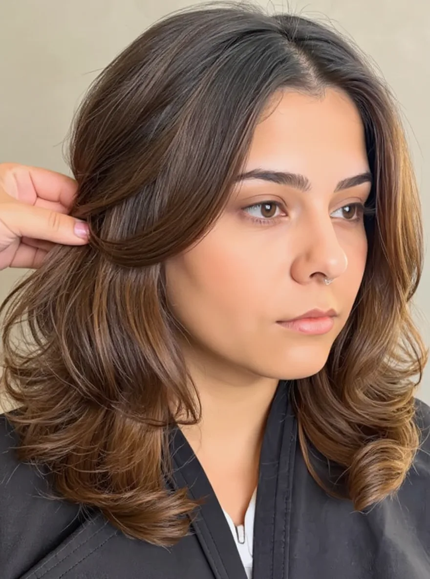 warm caramel brown layers