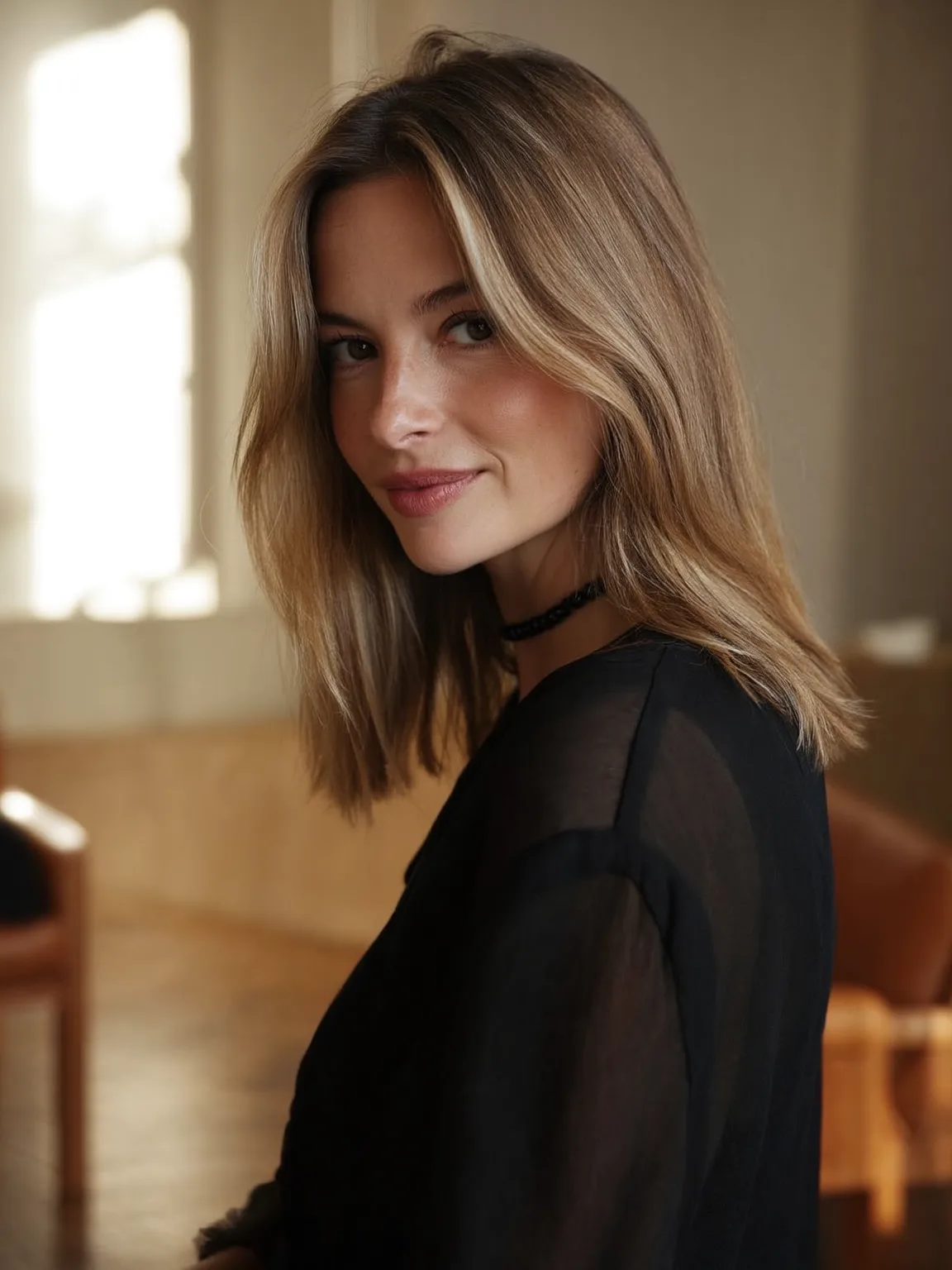 Soft Sandy Blonde Wavy Lob with Versatile Styling
