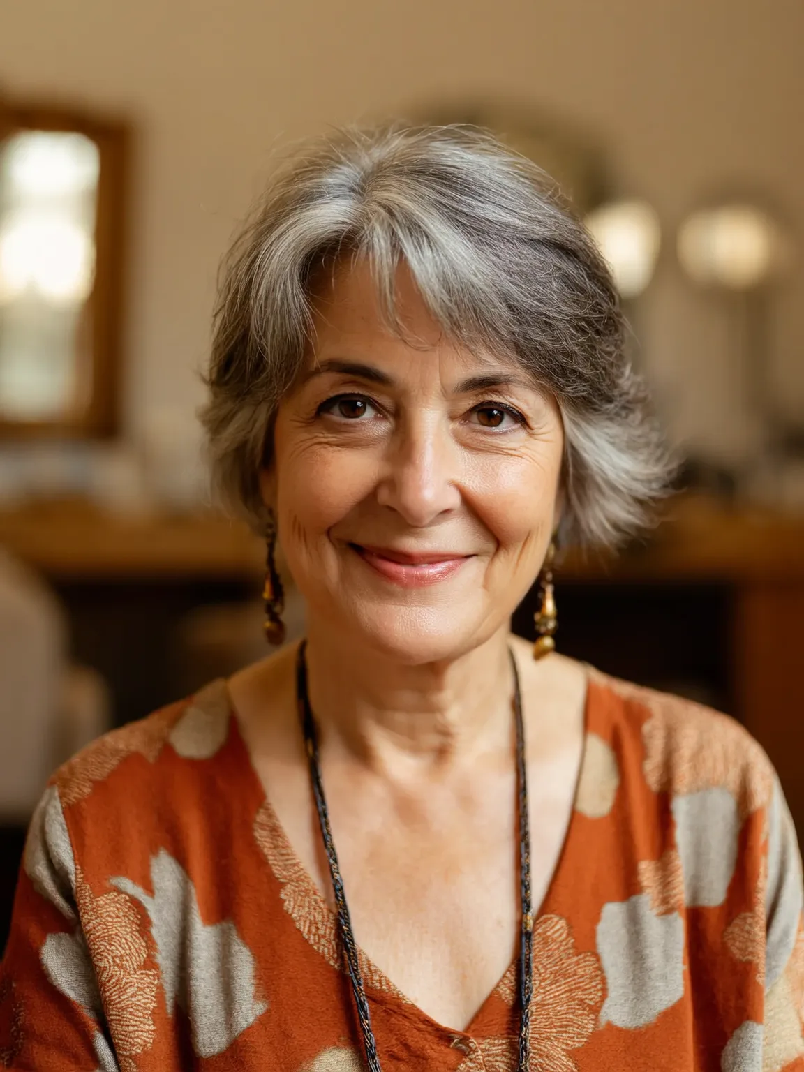 Versatile Silver-Grey Wavy Chin-Length Bob
