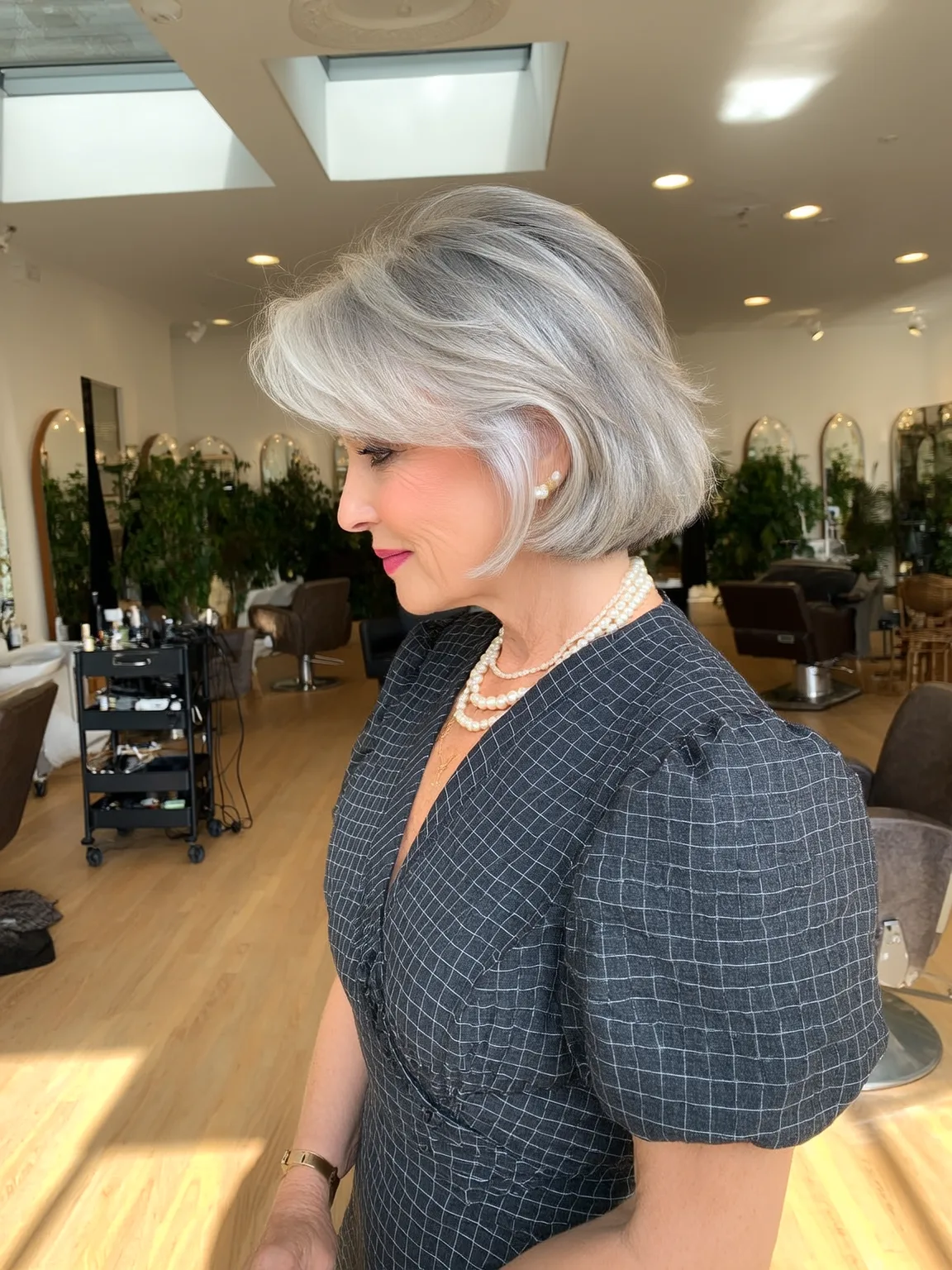 Voluminous Straight Silver Frost Bob