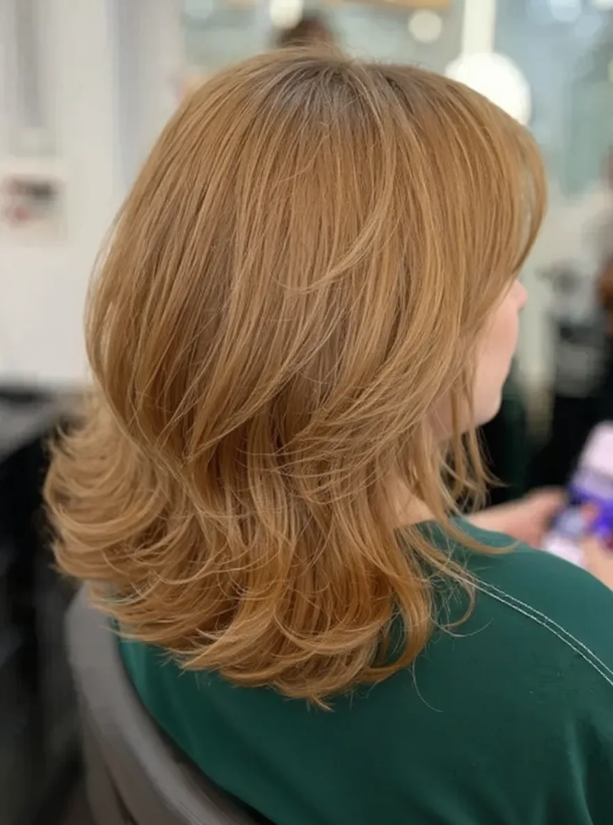 High-Volume Textured Wavy Bob in Ashy Sandy Blonde