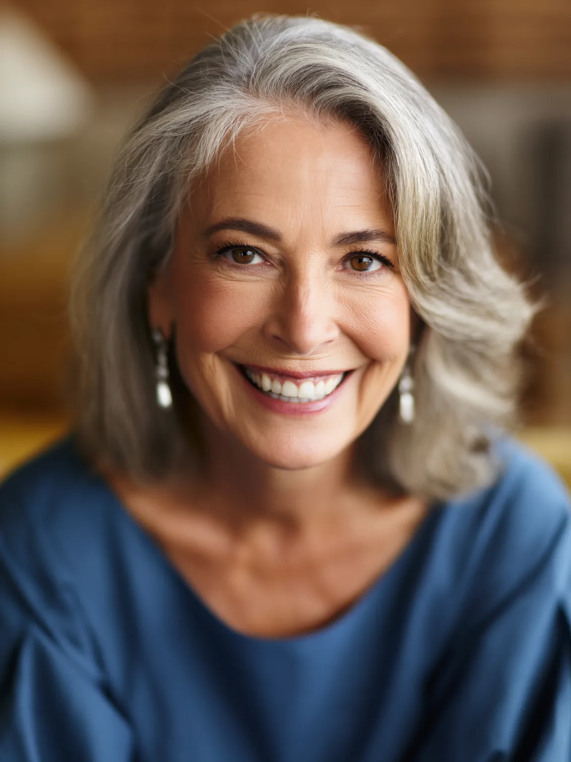 Silver Frost Wavy Layers with Versatile Styling