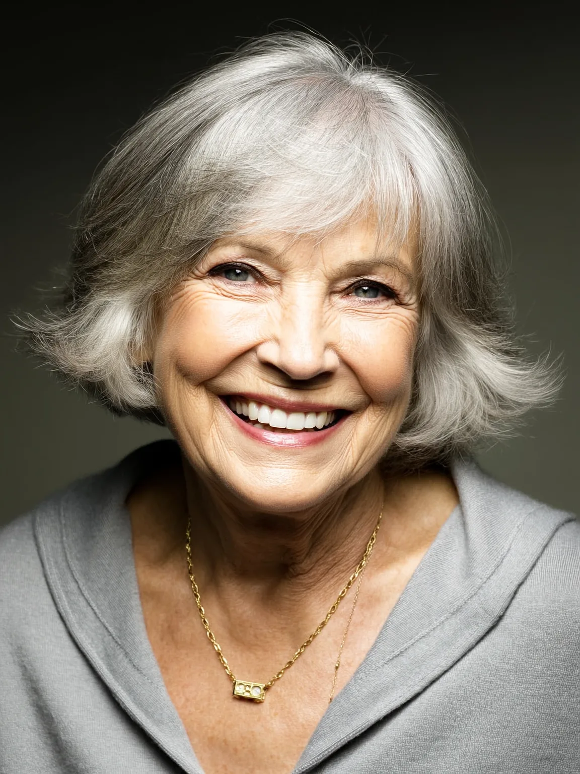 Chin-Length Classic Bob with Silver Frost Shade