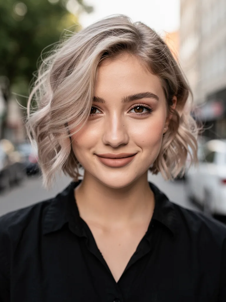 Sleek Rich Chestnut Brown Bob for Oval Faces