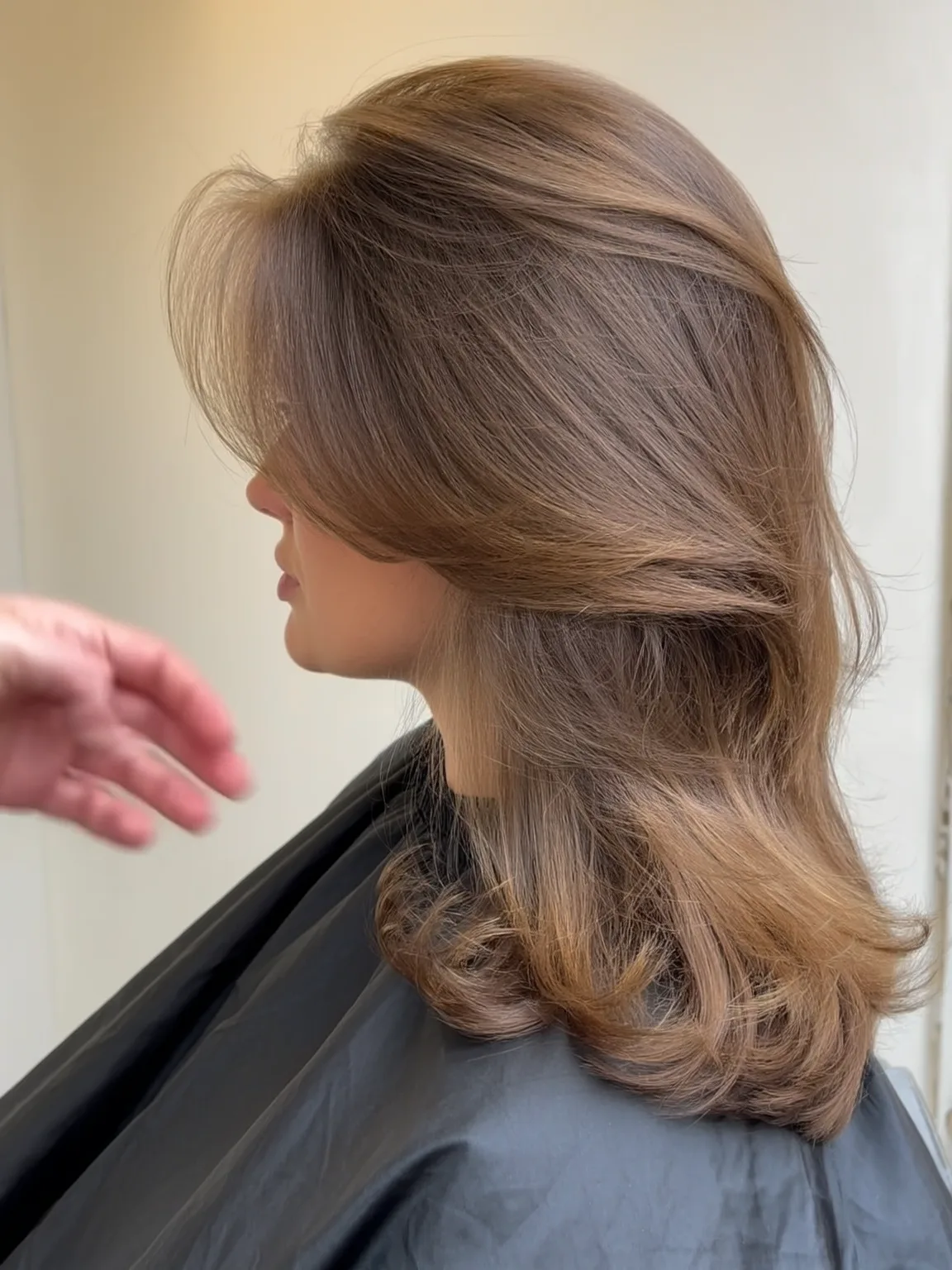 Long Voluminous Warm Caramel Brown Layers