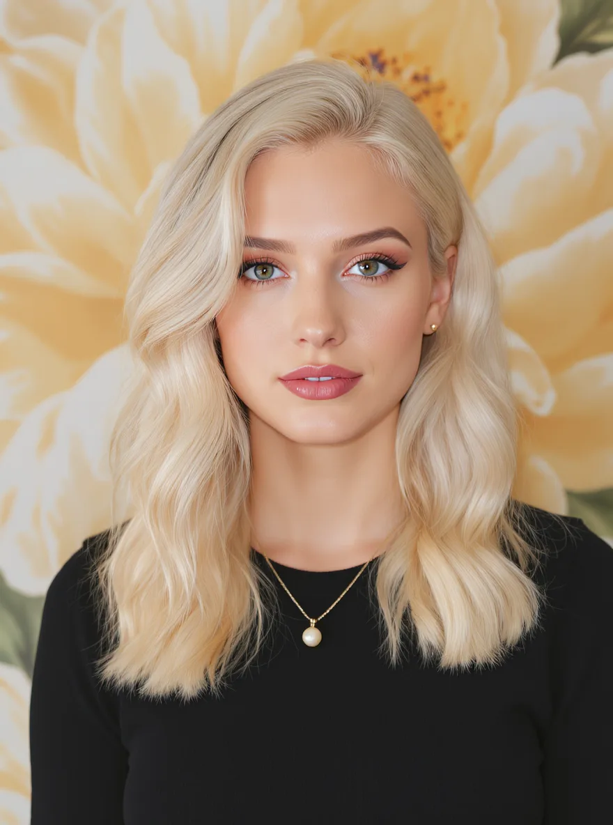 platinum blonde lob