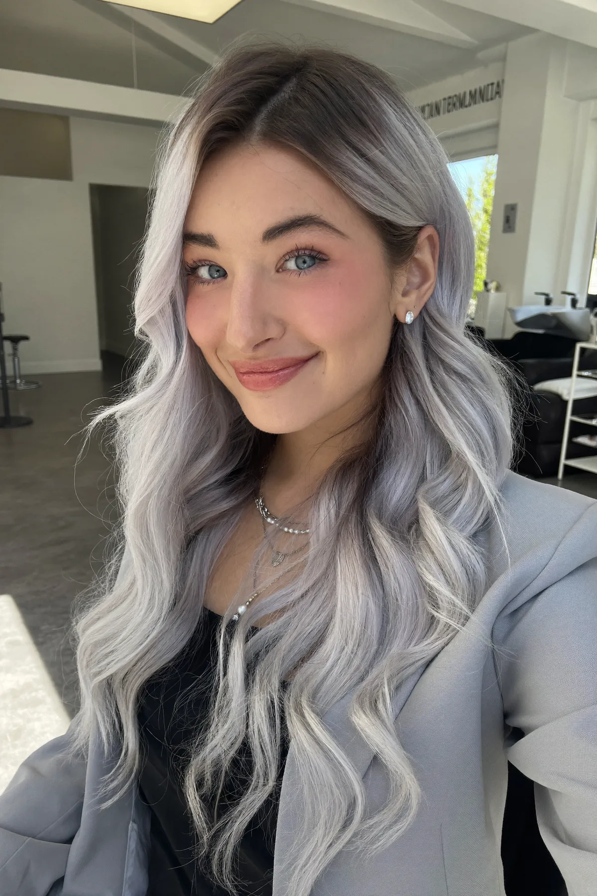 Modern Silver Fox Long Layers for Effortless Volume and Shine