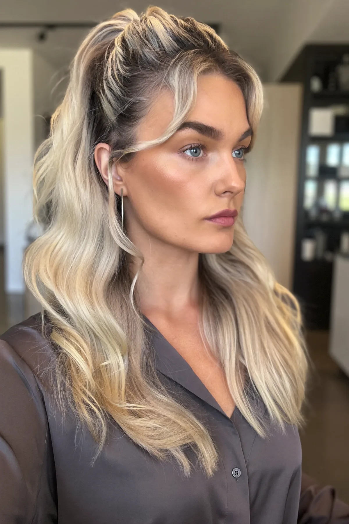 Modern Silver Fox Elegance with Soft, Flowing Long Layers