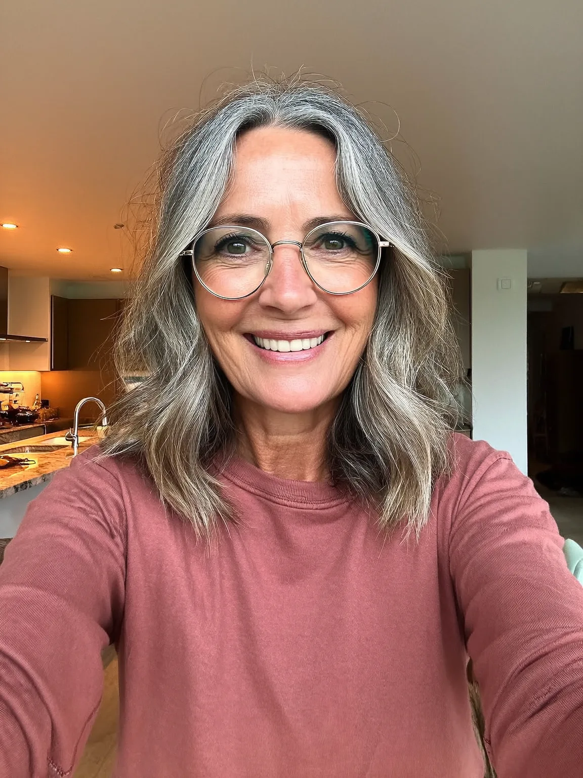 Silver Frost with Ash Brown Undertones Wavy Lob