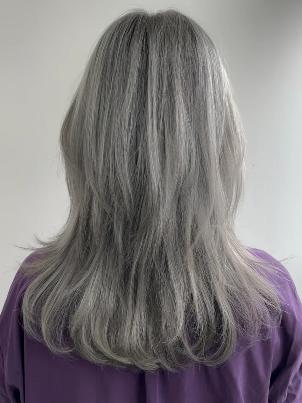 Versatile Straight Silver Frost Layered Cut