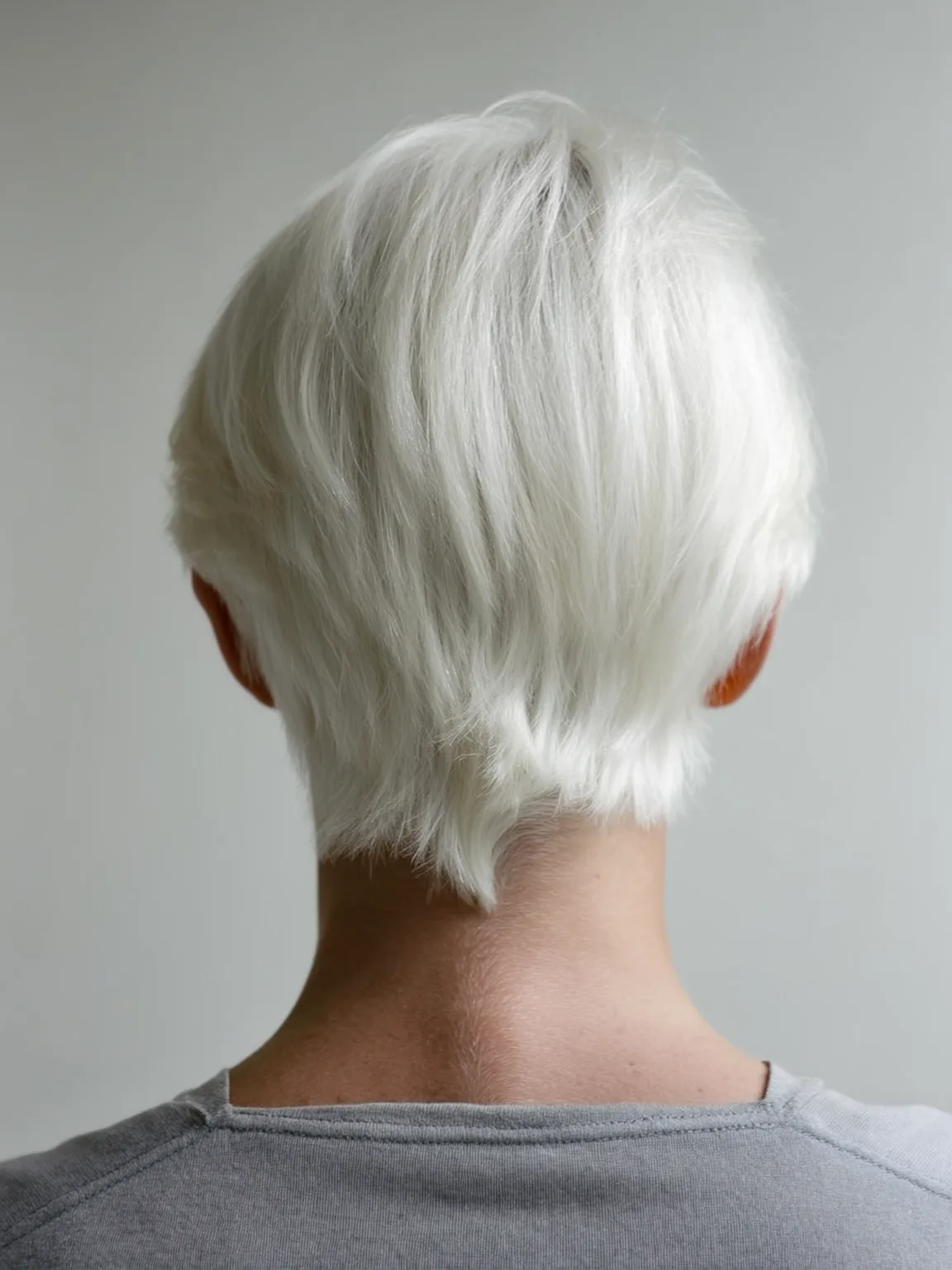 Chic Pixie Cut in Platinum Silver Sheen