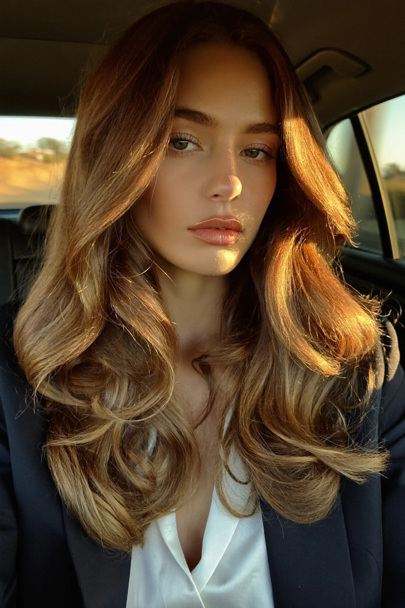 Longer Bronde Lob with Face-Framing Layers