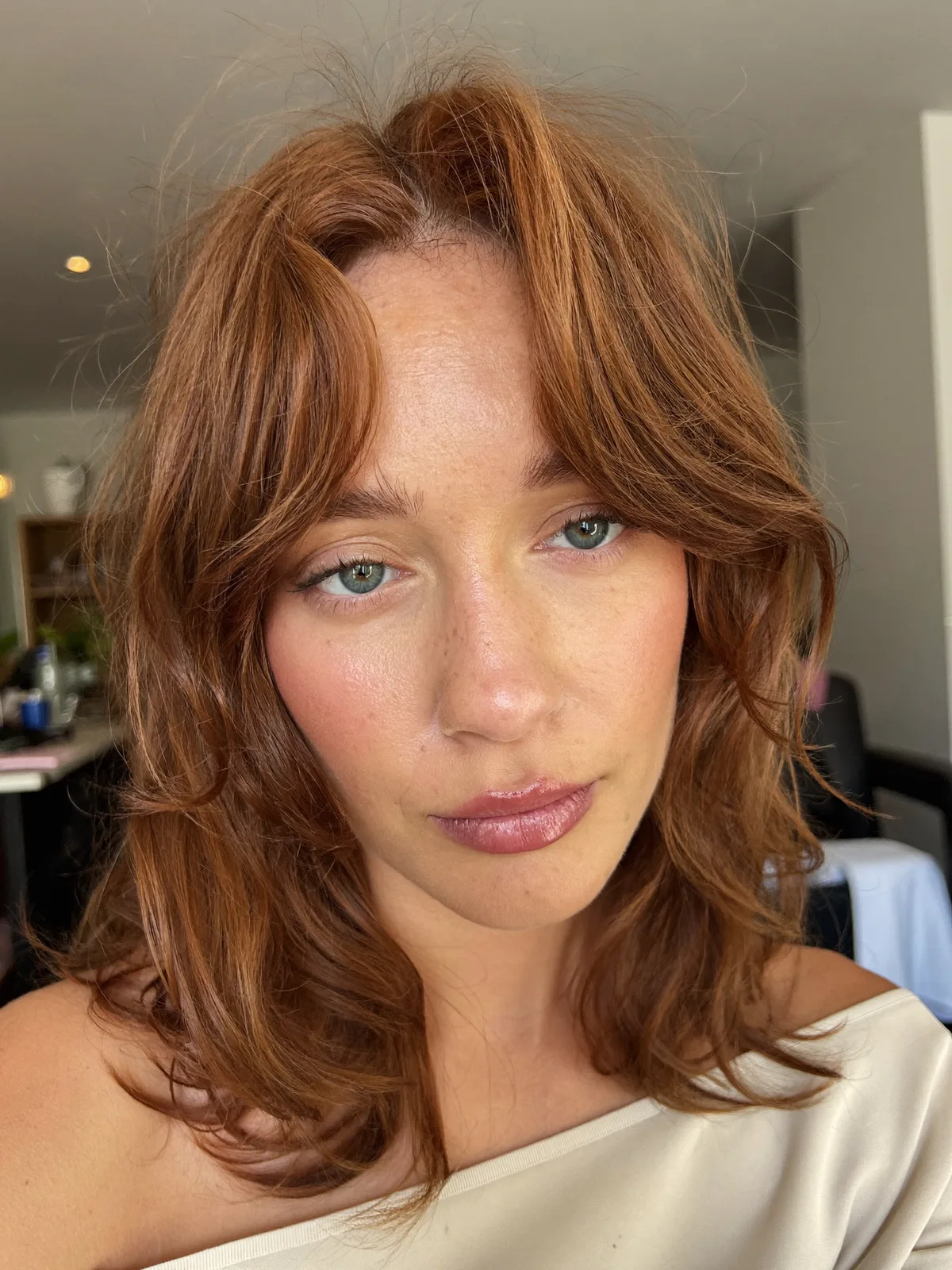 Soft Wolf Cut with Face-Framing Layers and Tousled Texture