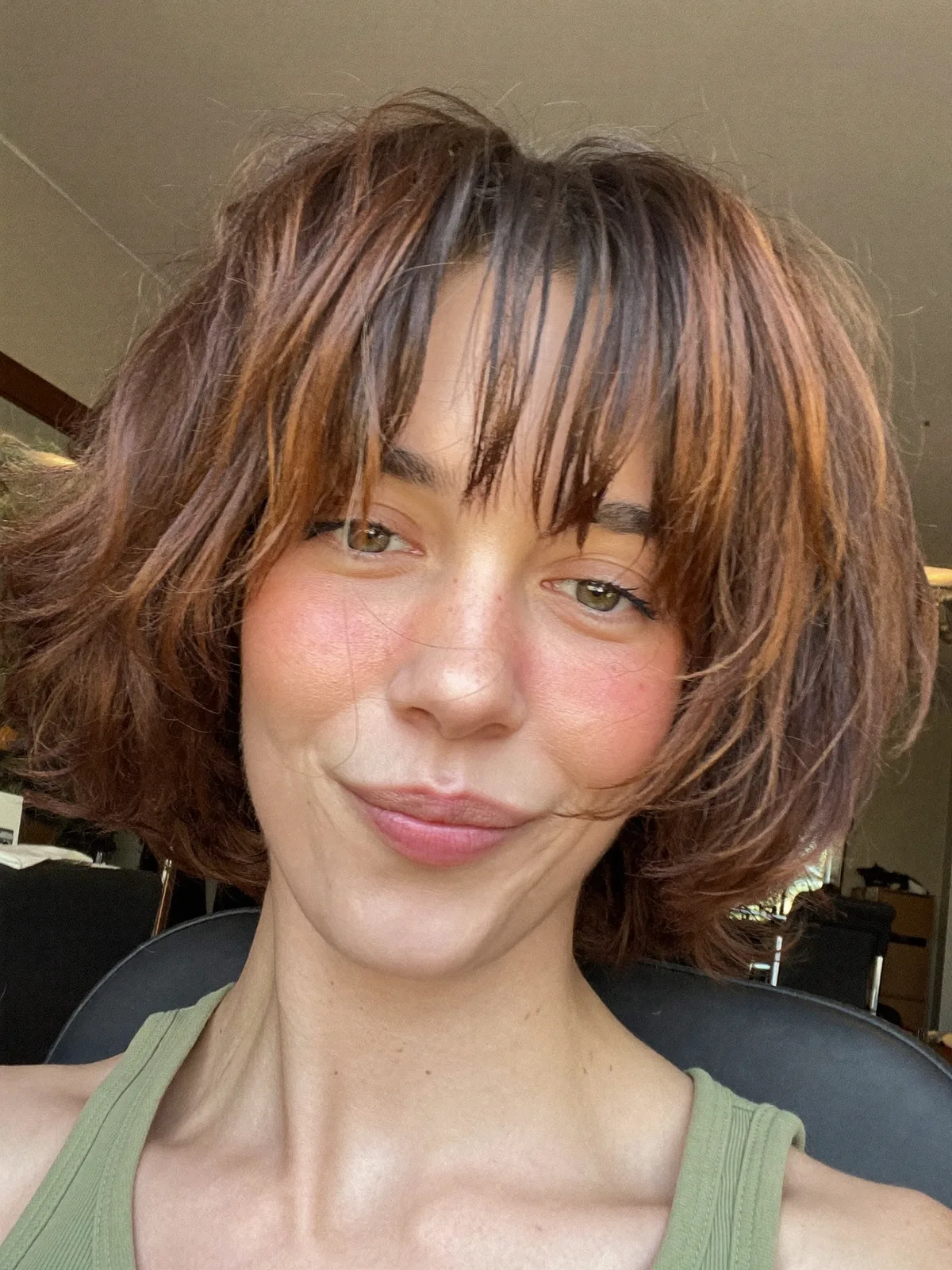 Soft Wolf Cut with Tousled Layers and Wispy Fringe for Volume
